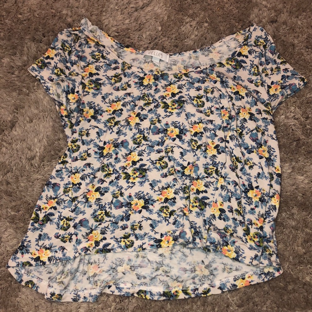 A floral top from Delia’s.